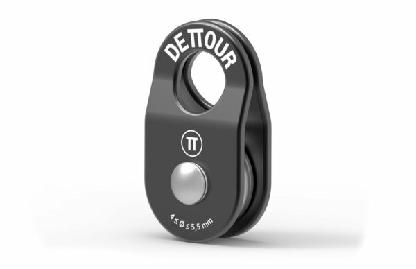 Polea compacta de alto rendimiento para cuerdas de diámetro pequeño. Permite maniobras de rescate avanzadas, como ascensos, desvíos, etc.